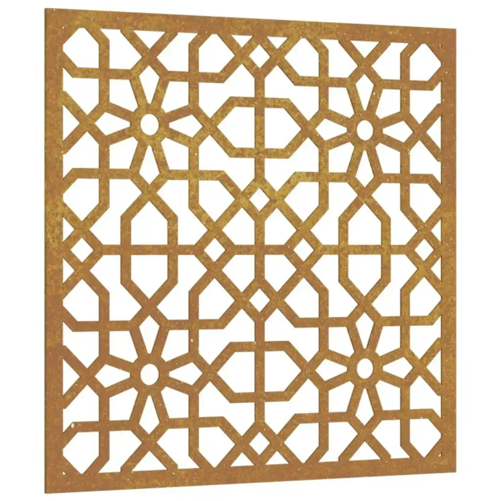 Garden Wall Decoration 55x55 cm Corten Steel Moorish Design 824478