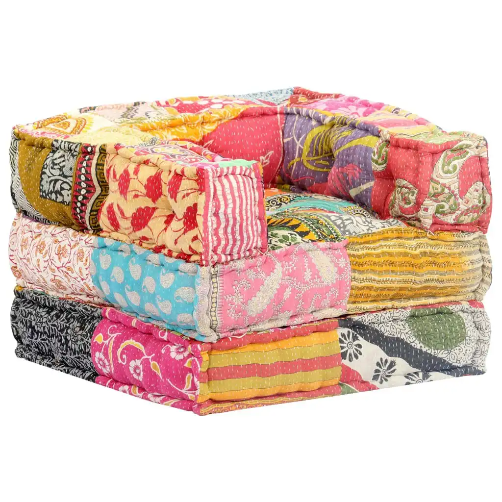 Modular Pouffe Patchwork Fabric 249414