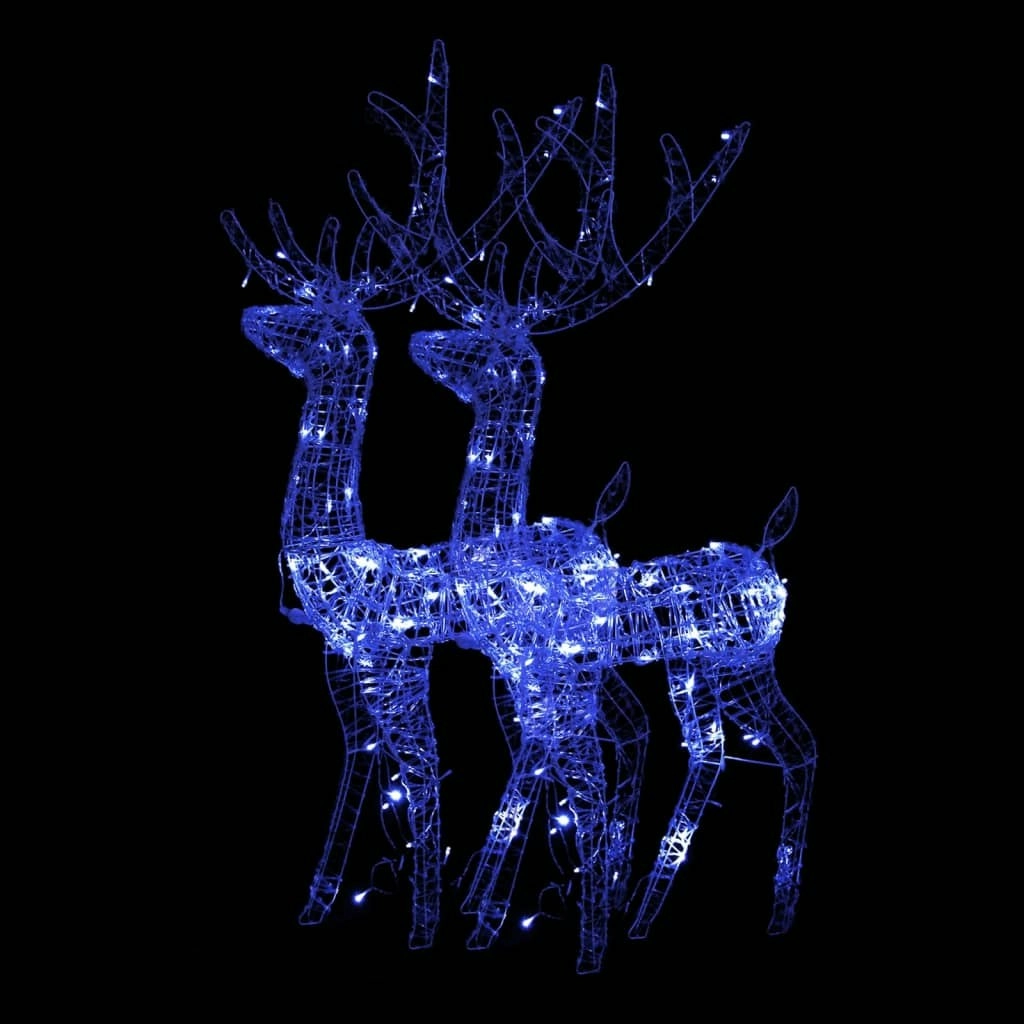 Acrylic Reindeer Christmas Decorations 2 pcs 120 cm Blue 3154348