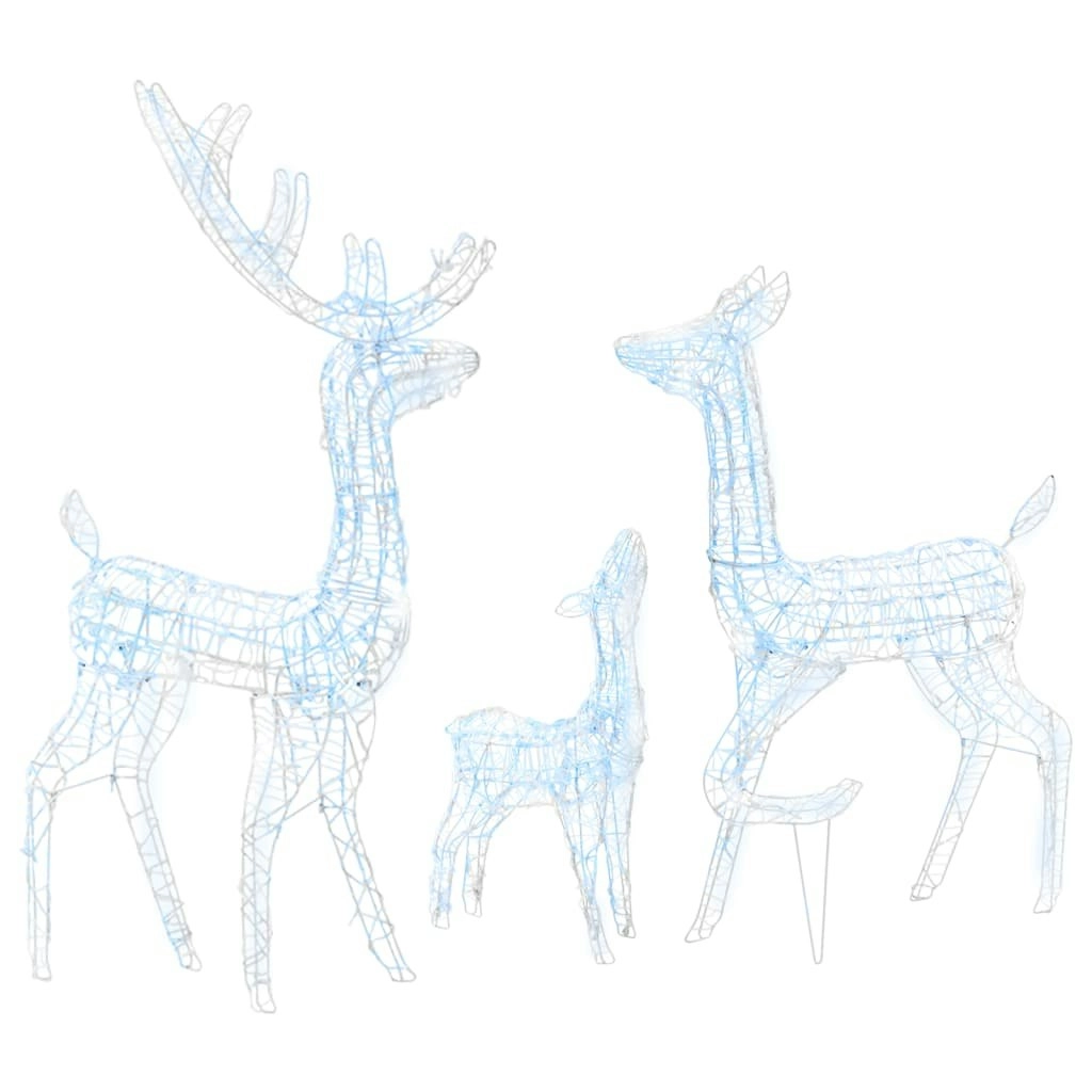 Acrylic Reindeer Family Christmas Decoration 300 LED Cold White 329794