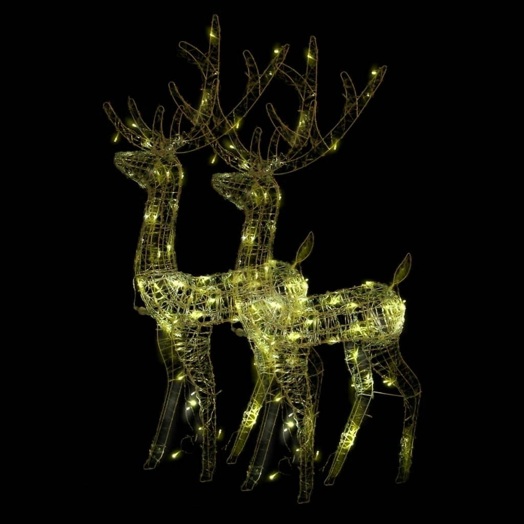 Acrylic Reindeer Christmas Decorations 2 pcs 120 cm Warm White 3154342