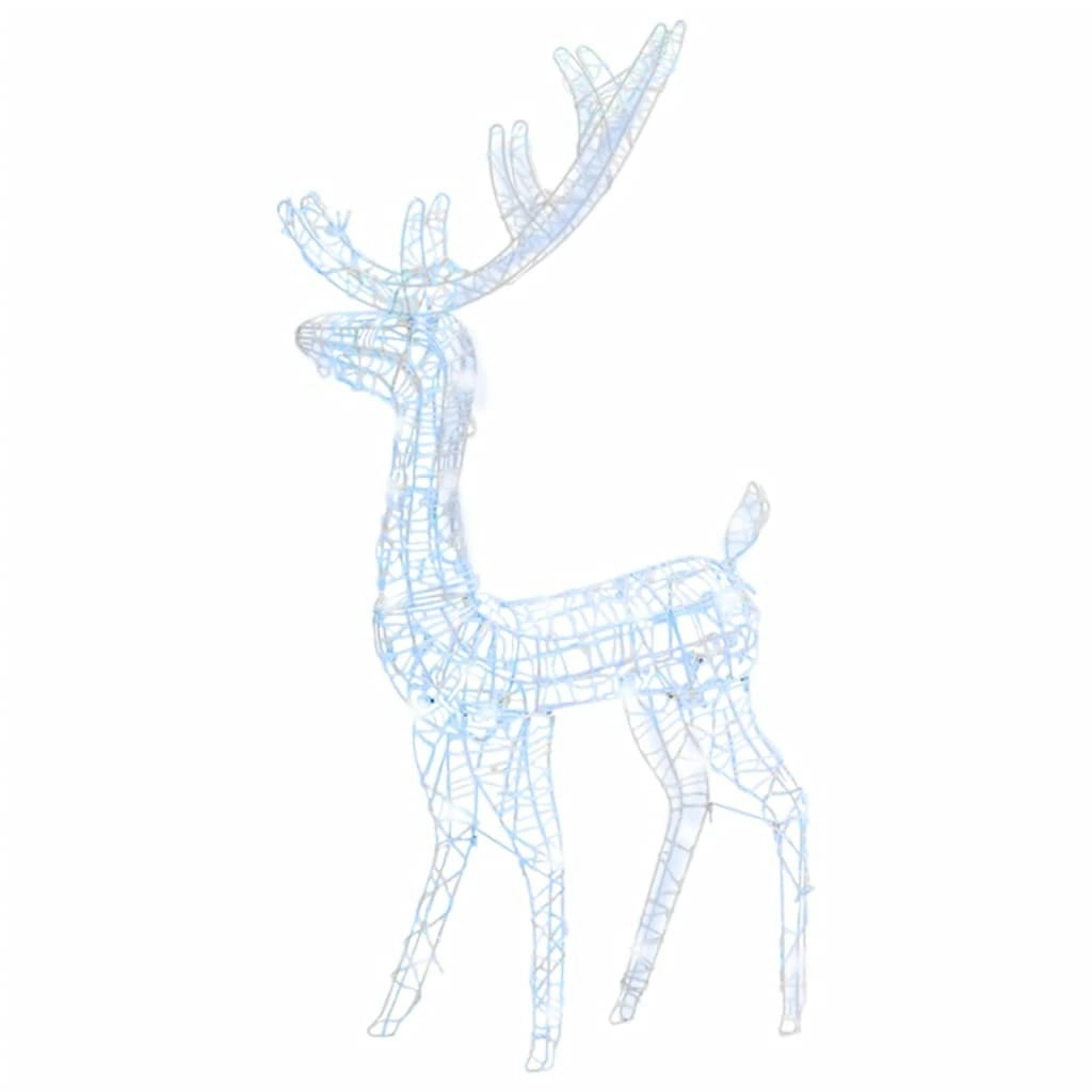 Acrylic Reindeer Christmas Decoration 140 LEDs 120 cm Cold White 329782