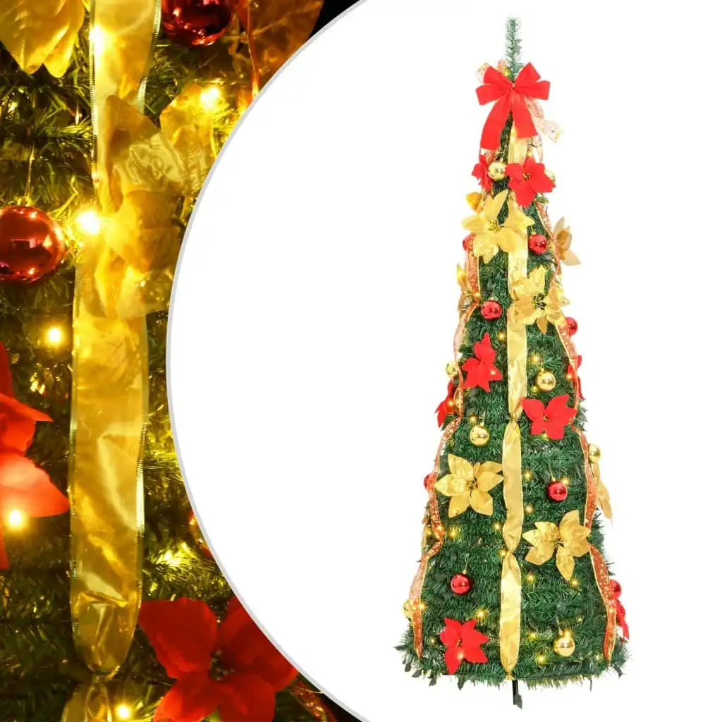 Artificial Christmas Tree Pop-up 200 LEDs Green 210 cm 357763