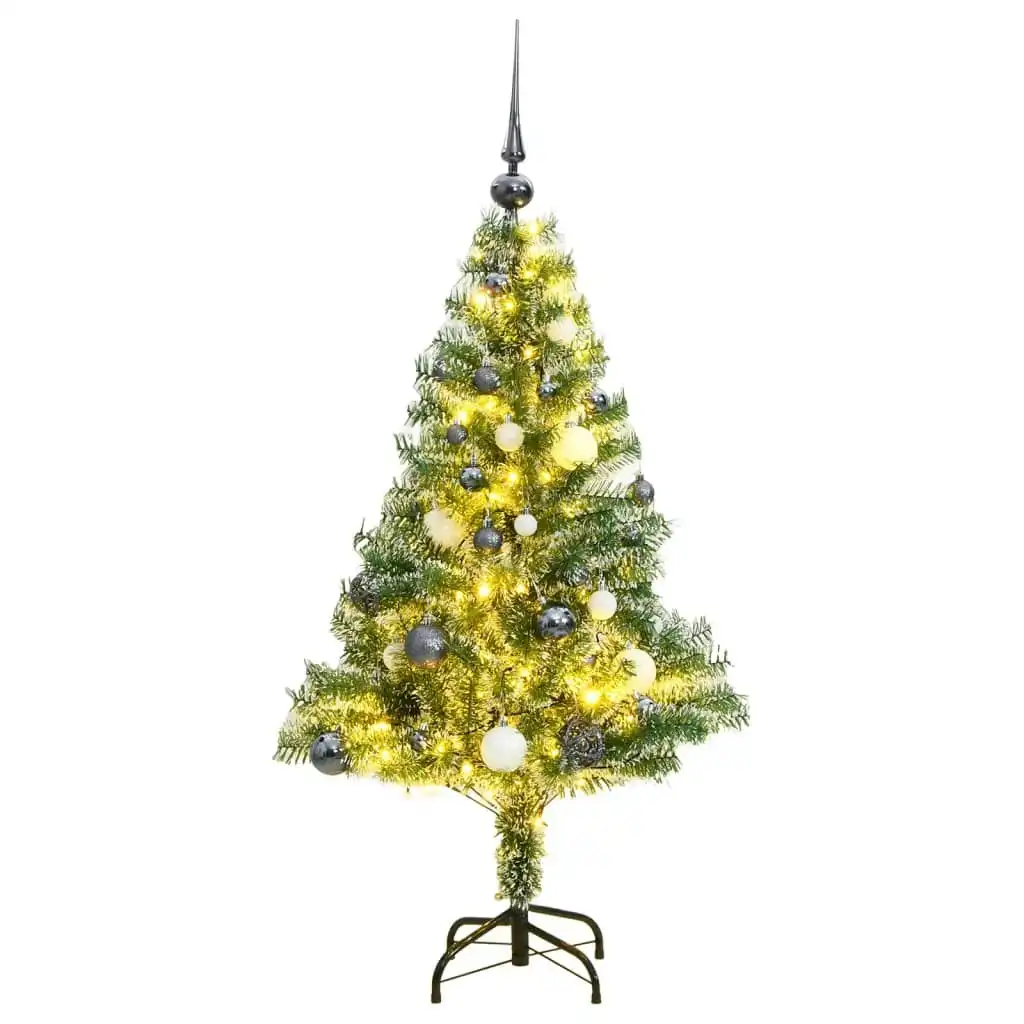 Artificial Christmas Tree with 150 LEDs&Ball Set&Flocked Snow 150 cm 3210100