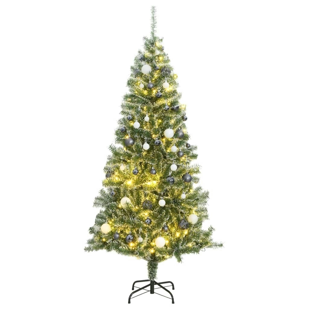 Artificial Christmas Tree with 300 LEDs&Ball Set&Flocked Snow 210 cm 3210162