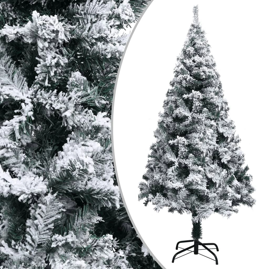 Artificial Christmas Tree with Flocked Snow Green 120 cm PVC 328481