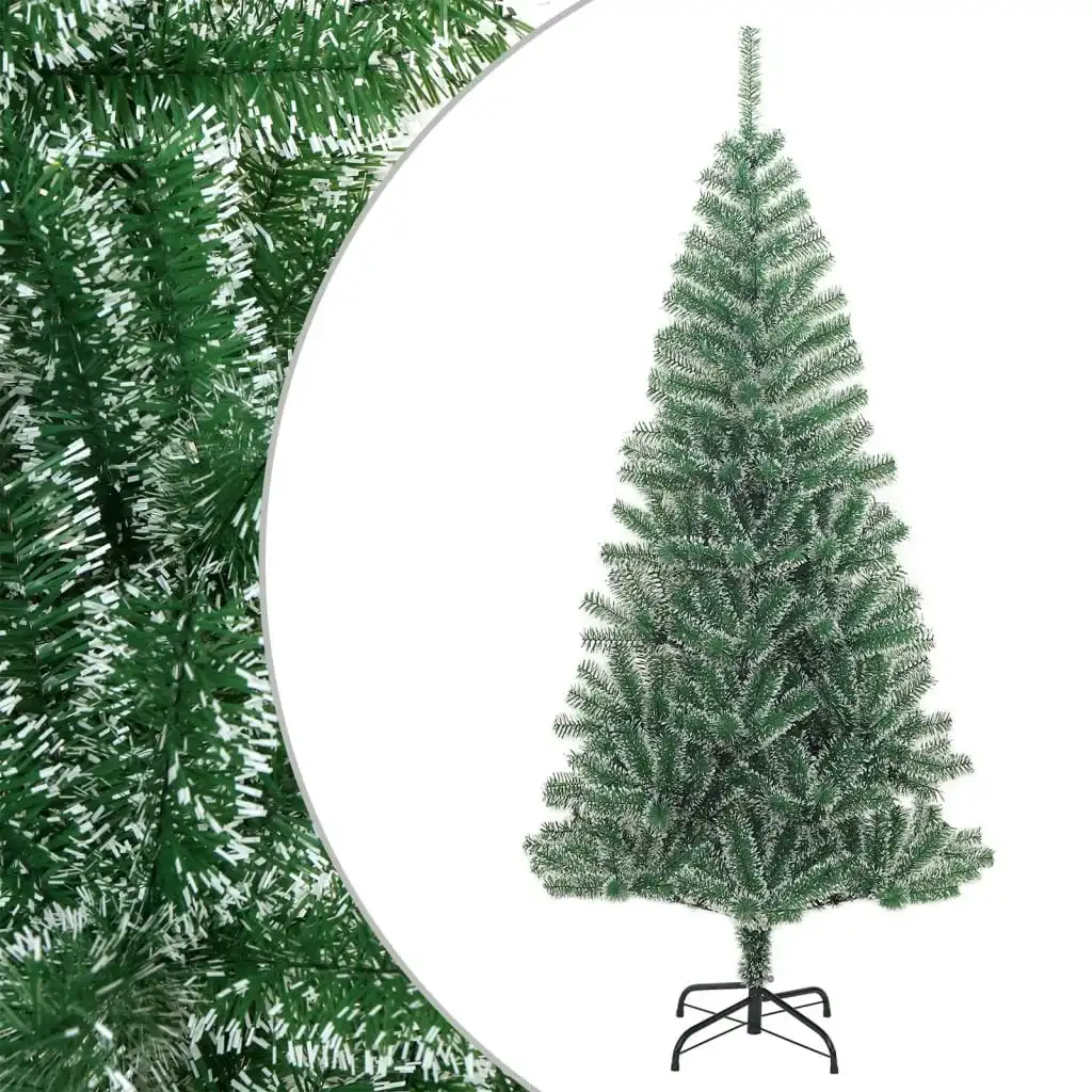 Artificial Christmas Tree with Flocked Snow Green 210 cm 357775