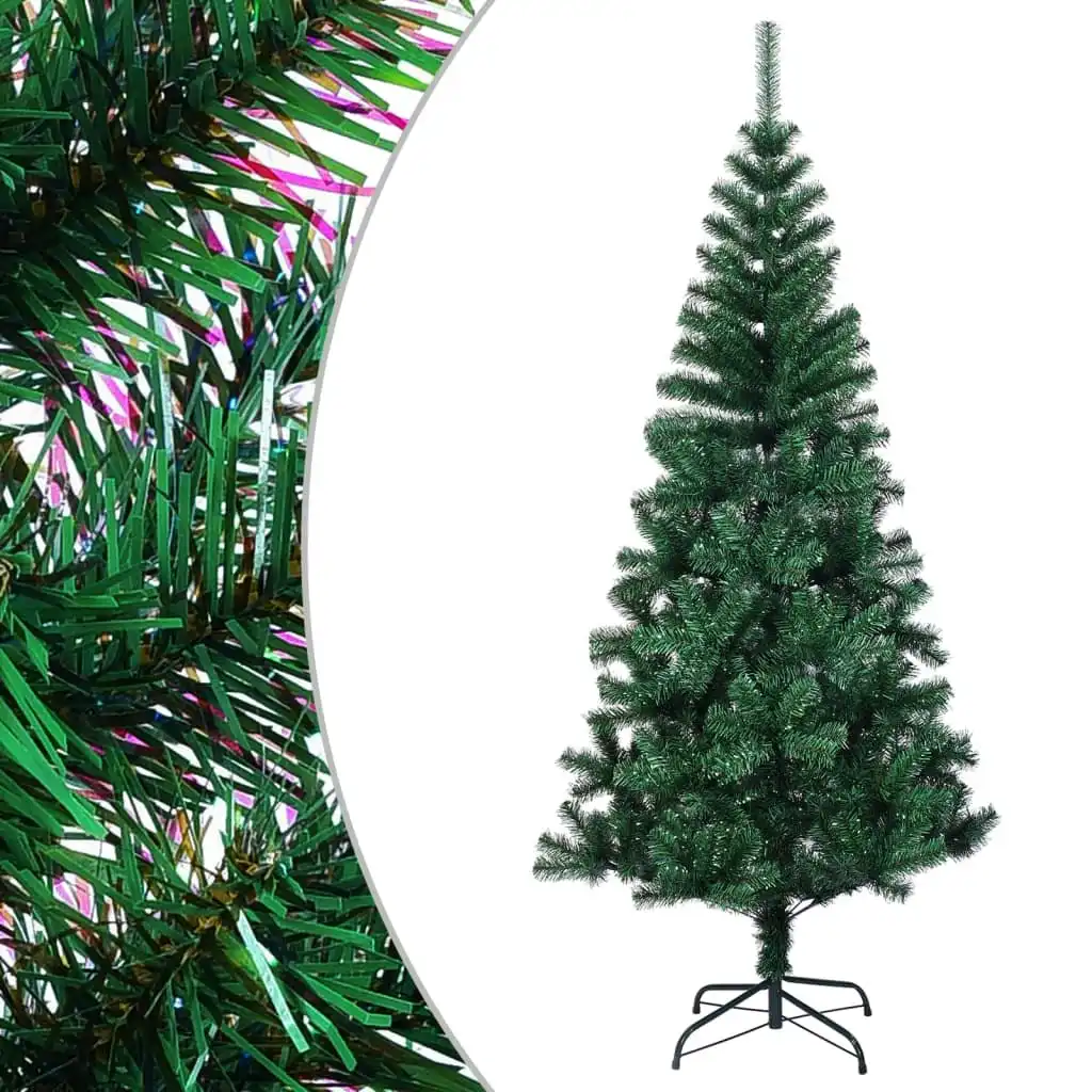 Artificial Christmas Tree with Iridescent Tips Green 120 cm PVC 344638