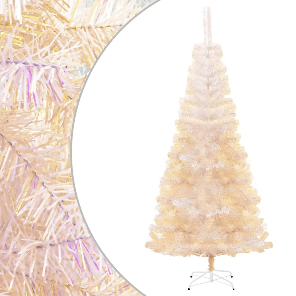 Artificial Christmas Tree with Iridescent Tips White 240 cm PVC 344637