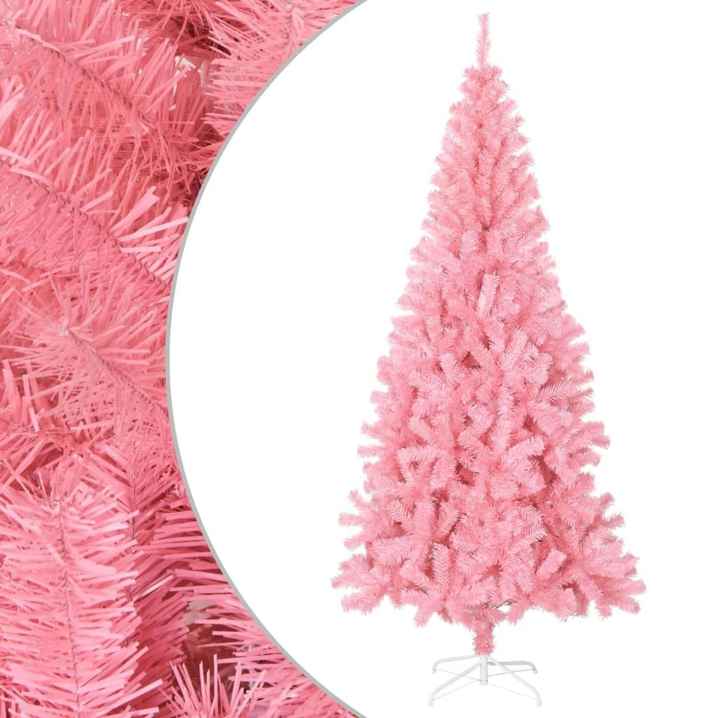 Artificial Christmas Tree with Stand Pink 210 cm PVC 320999