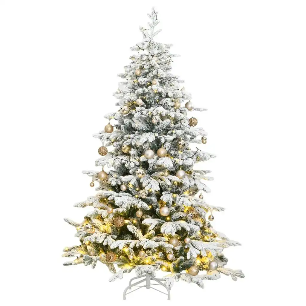 Artificial Hinged Christmas Tree 300 LEDs & Ball Set 180 cm 3210495