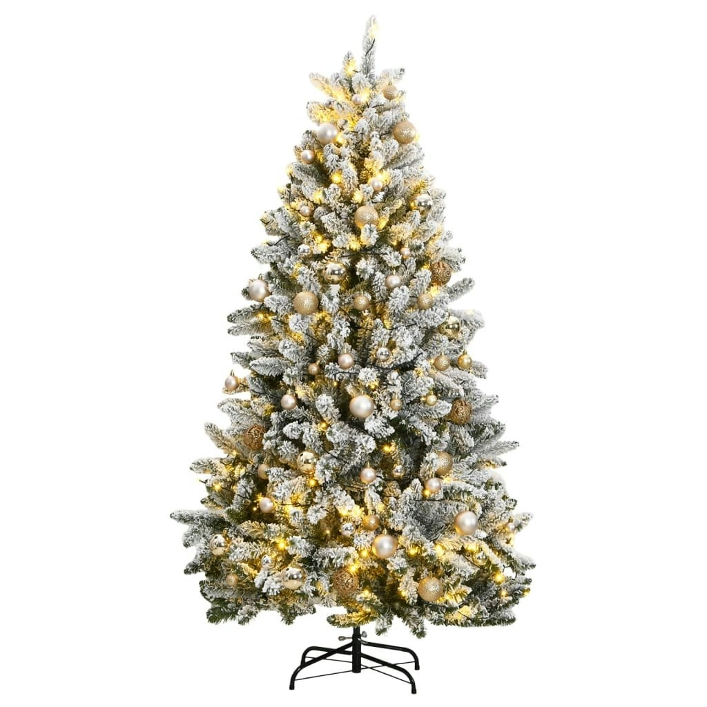 Artificial Hinged Christmas Tree 300 LEDs & Ball Set 210 cm 3210157