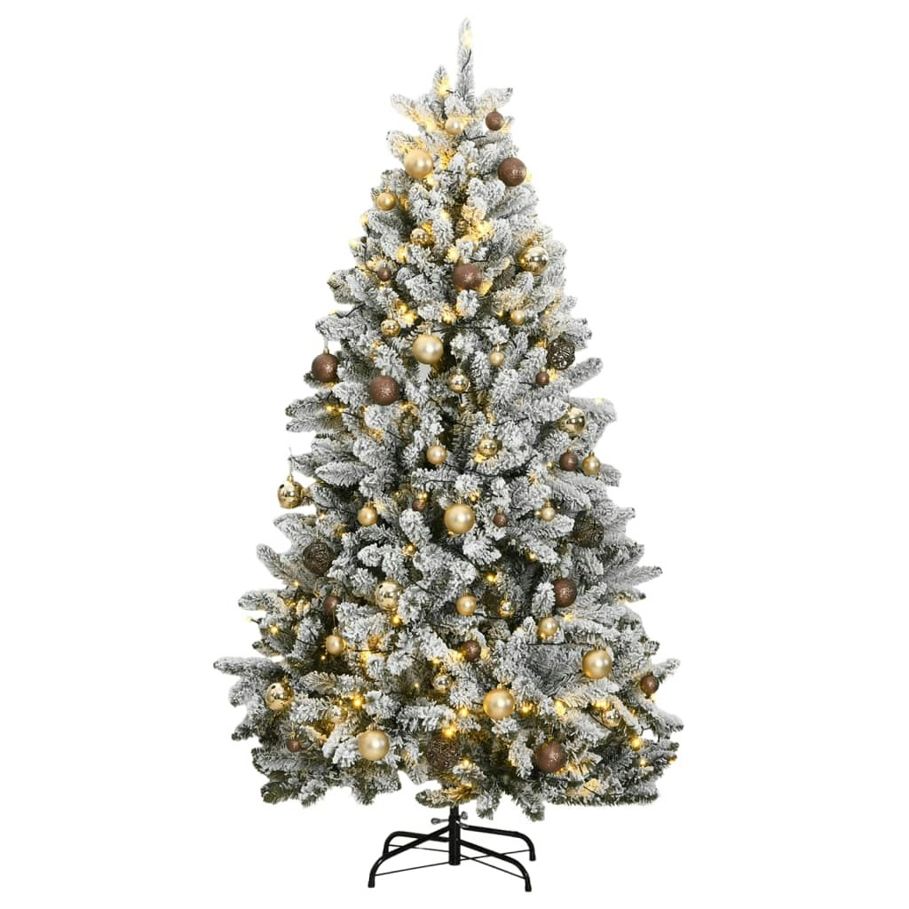 Artificial Hinged Christmas Tree 300 LEDs & Ball Set 210 cm 3210139