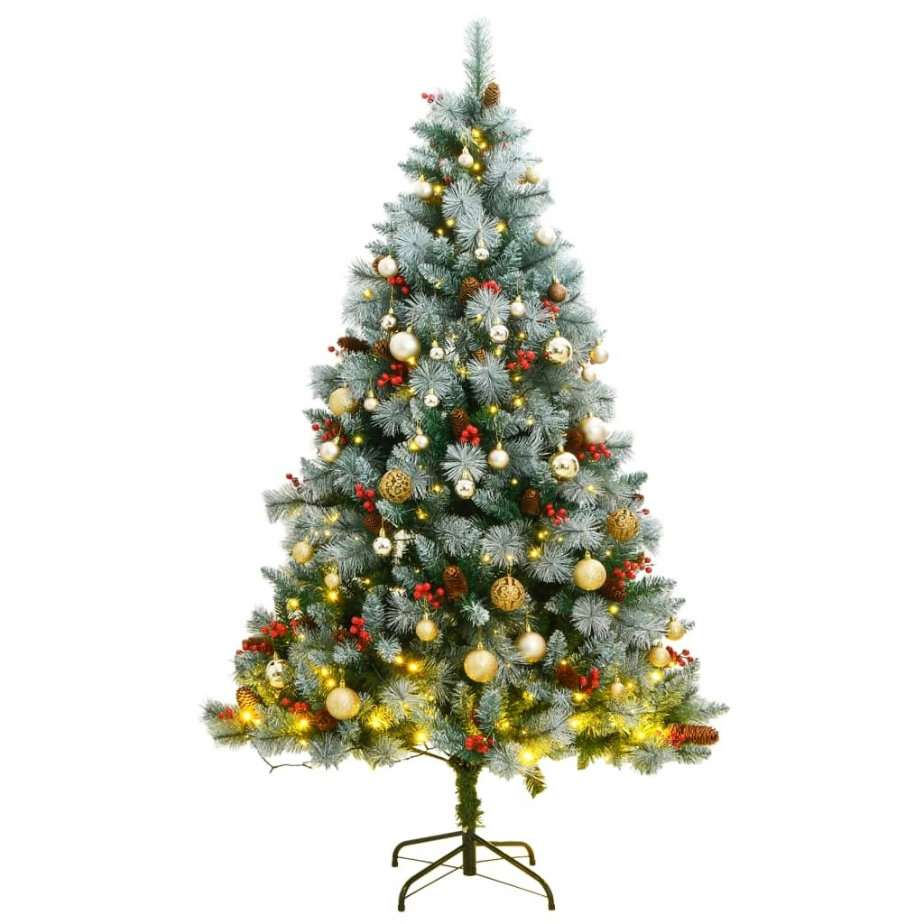 Artificial Hinged Christmas Tree with 300 LEDs & Ball Set 180 cm 3210239