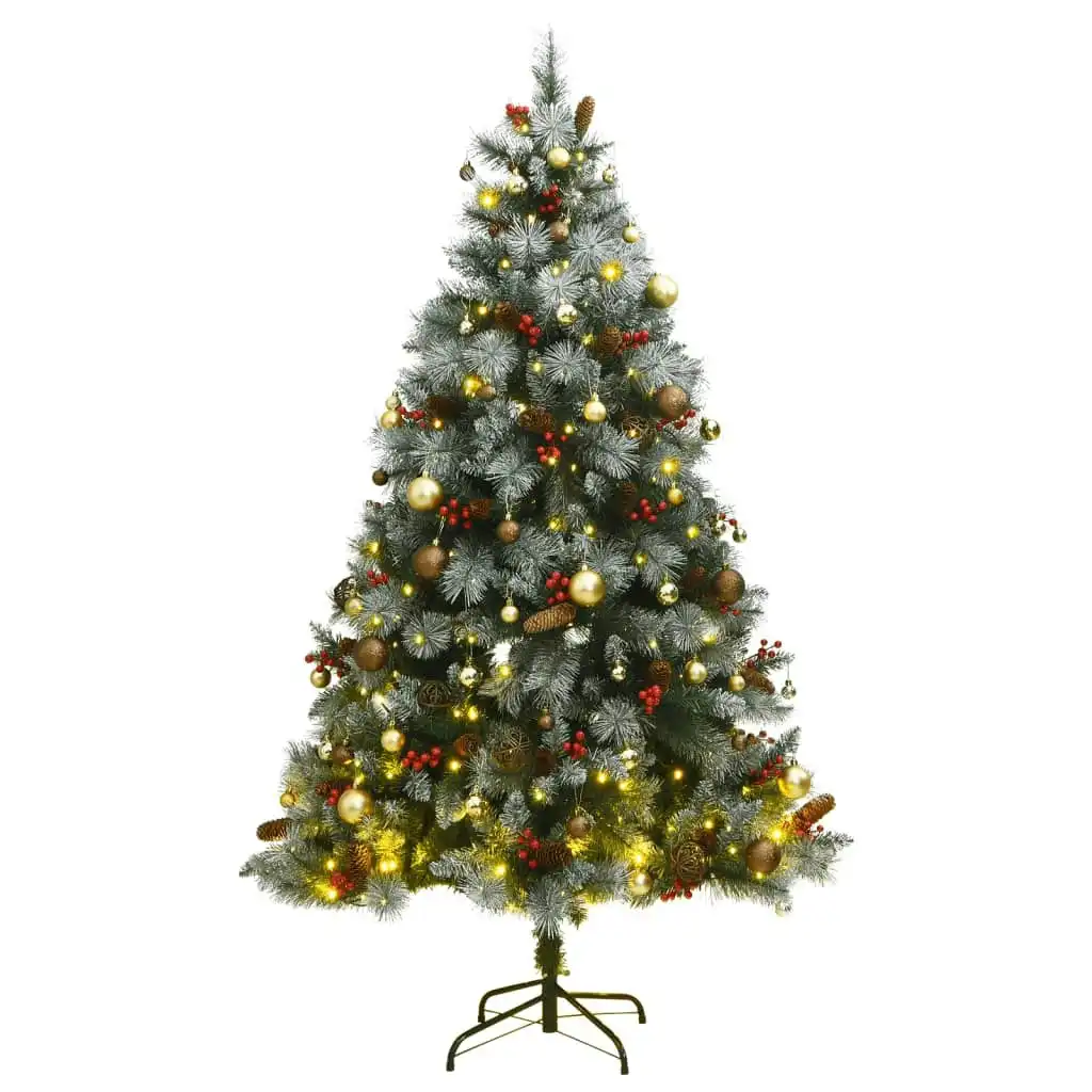 Artificial Hinged Christmas Tree with 300 LEDs & Ball Set 180 cm 3210226