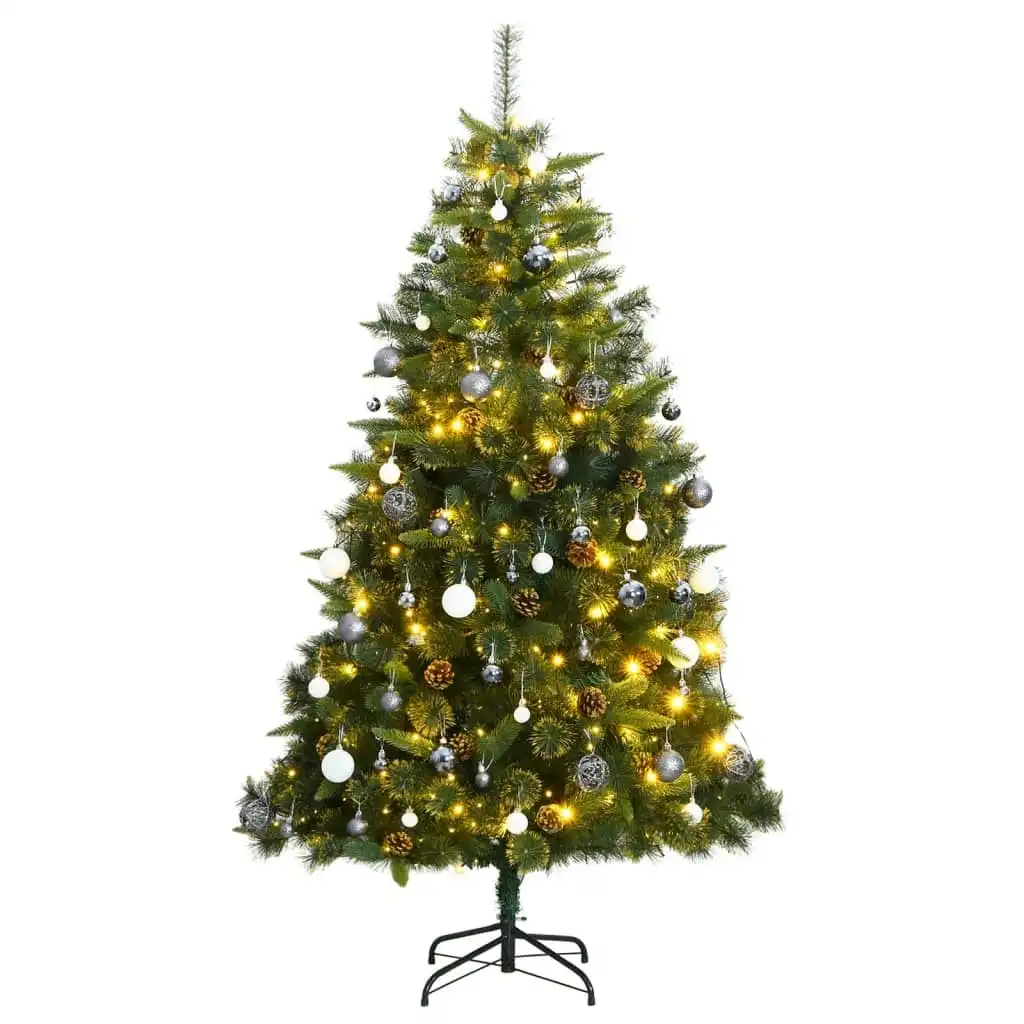 Artificial Hinged Christmas Tree with 300 LEDs & Ball Set 180 cm 3210246