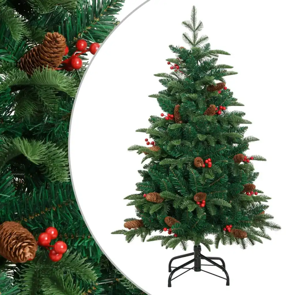 Artificial Hinged Christmas Tree with Cones and Berries 150 cm 358375