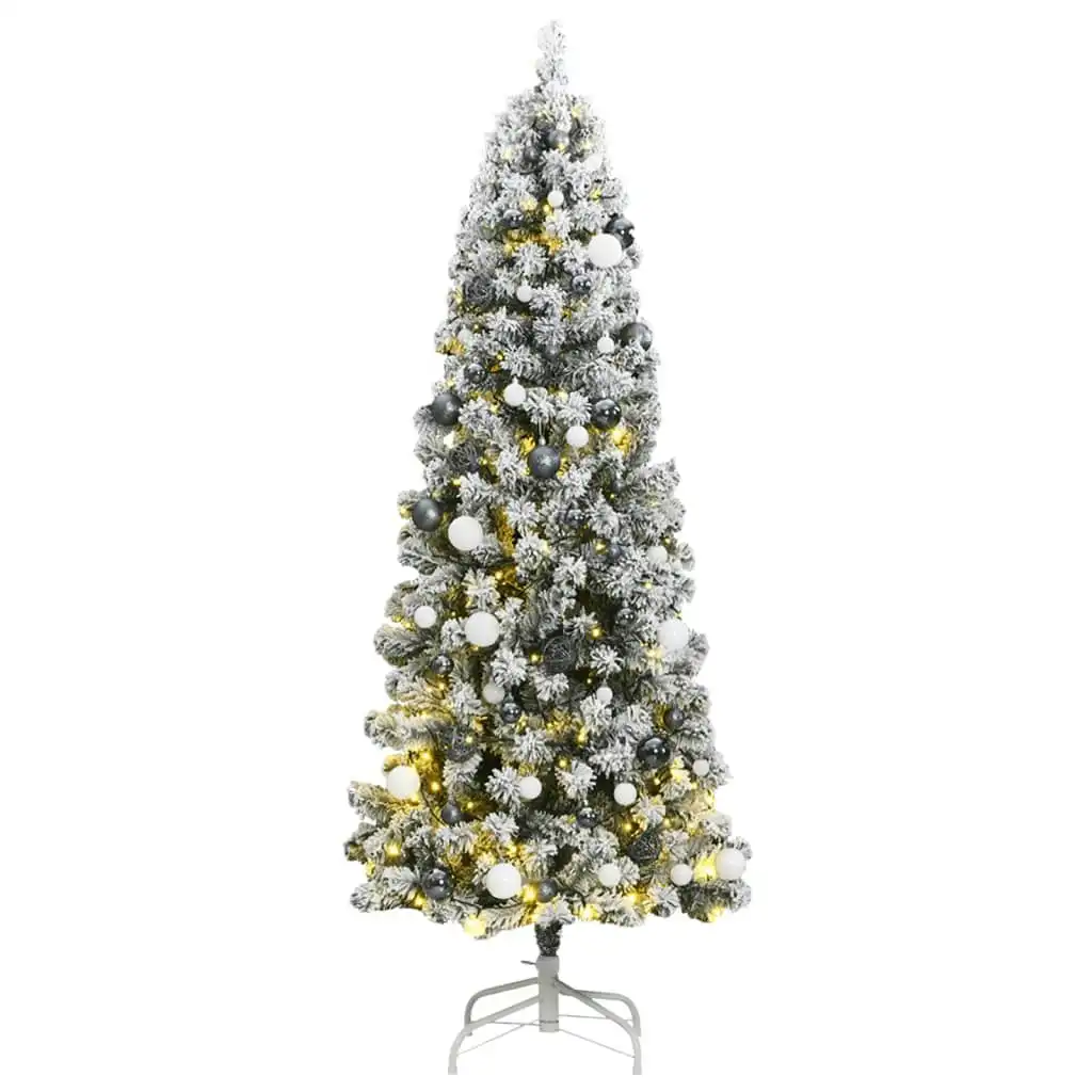 Artificial Hinged Christmas Tree with 300 LEDs & Ball Set 210 cm 3210502