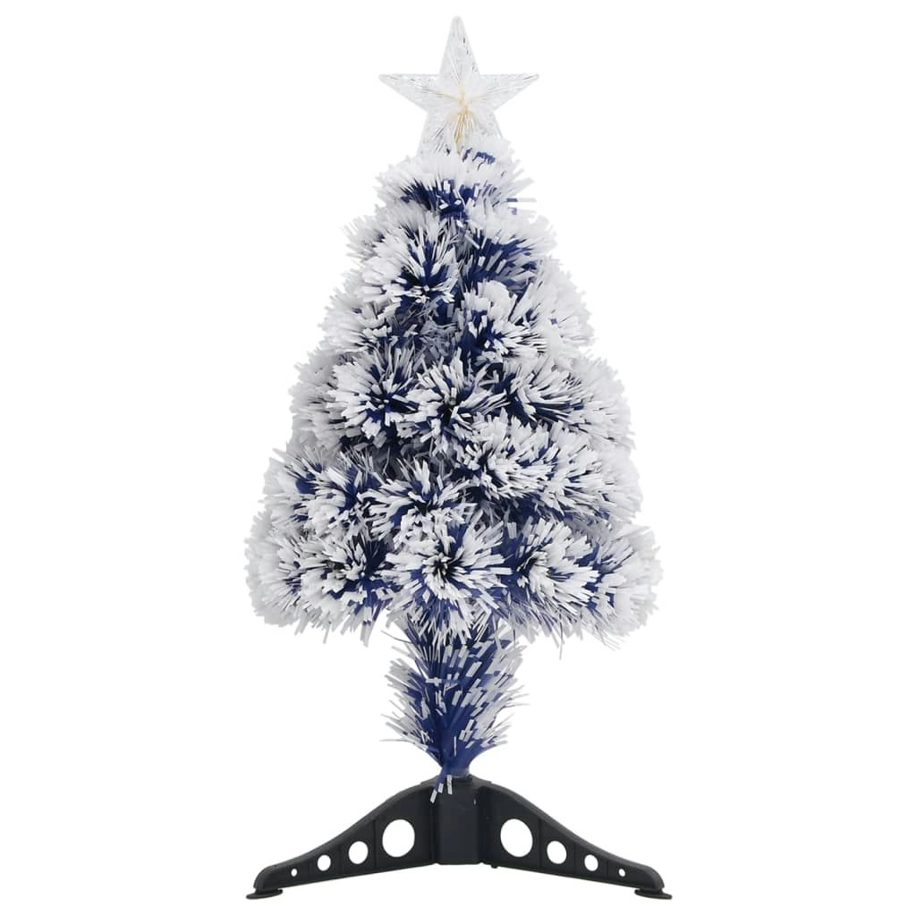 Artificial Pre-lit Christmas Tree White&Blue 64 cm Fibre Optic 329089