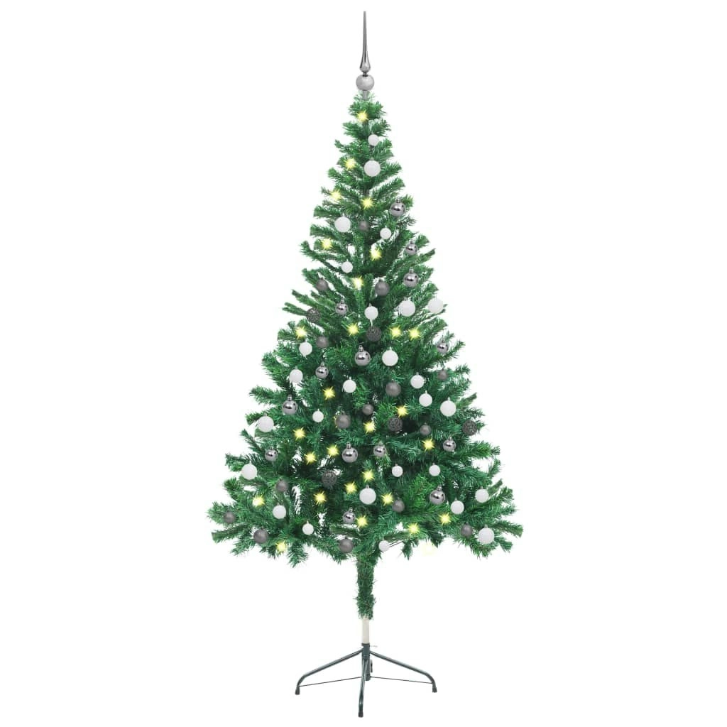 Artificial Pre-lit Christmas Tree with Ball Set 150 cm 380 Branches 3077660