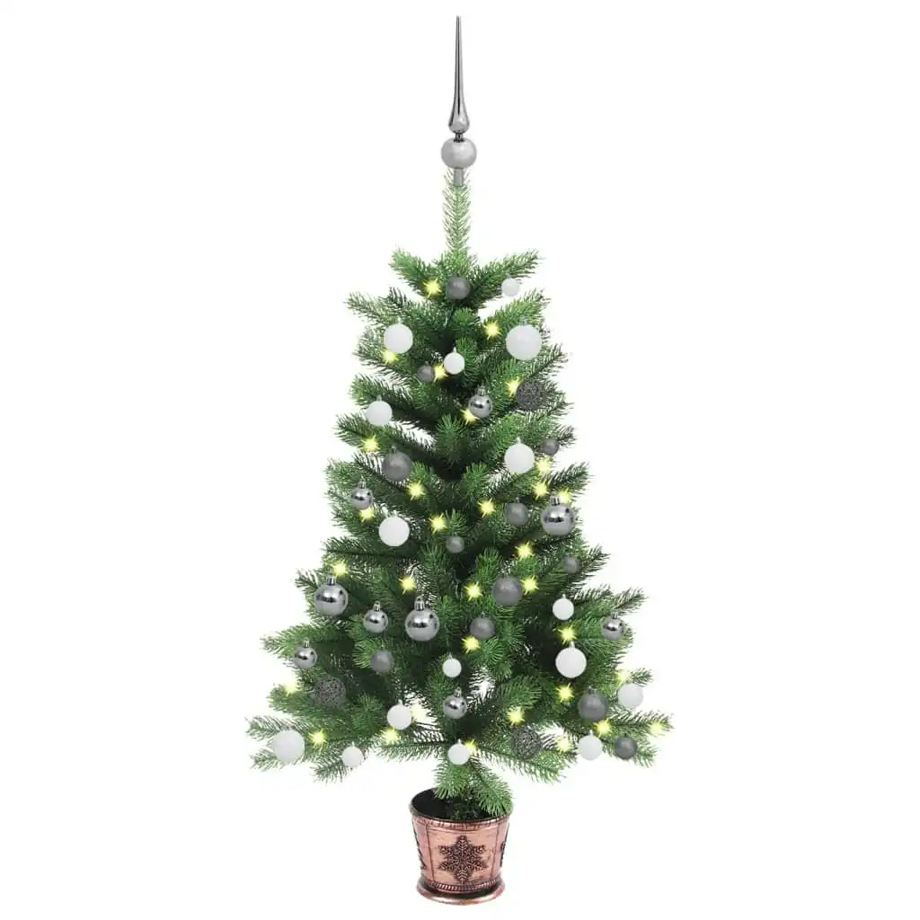 Artificial Pre-lit Christmas Tree with Ball Set 65 cm Green 3077723