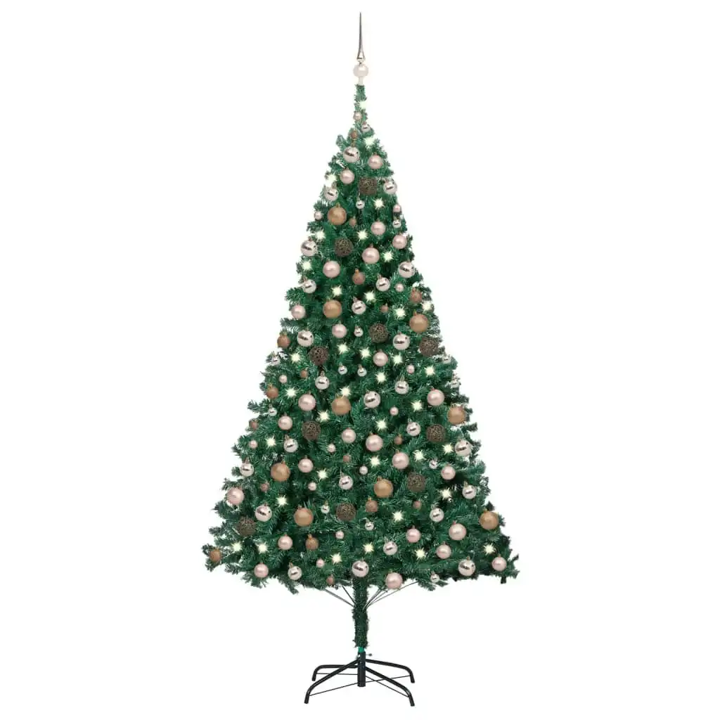 Artificial Pre-lit Christmas Tree with Ball Set Green 240 cm 3077624