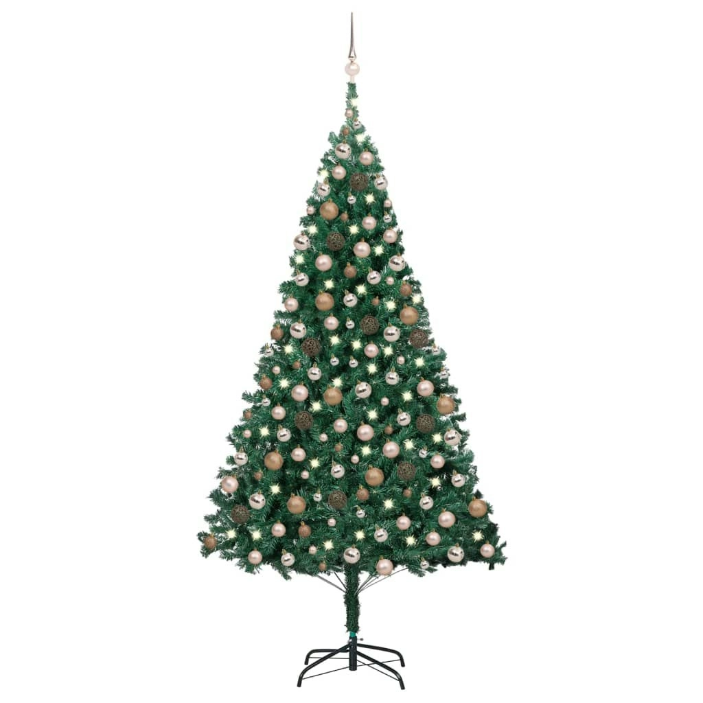 Artificial Pre-lit Christmas Tree with Ball Set Green 240 cm 3077624