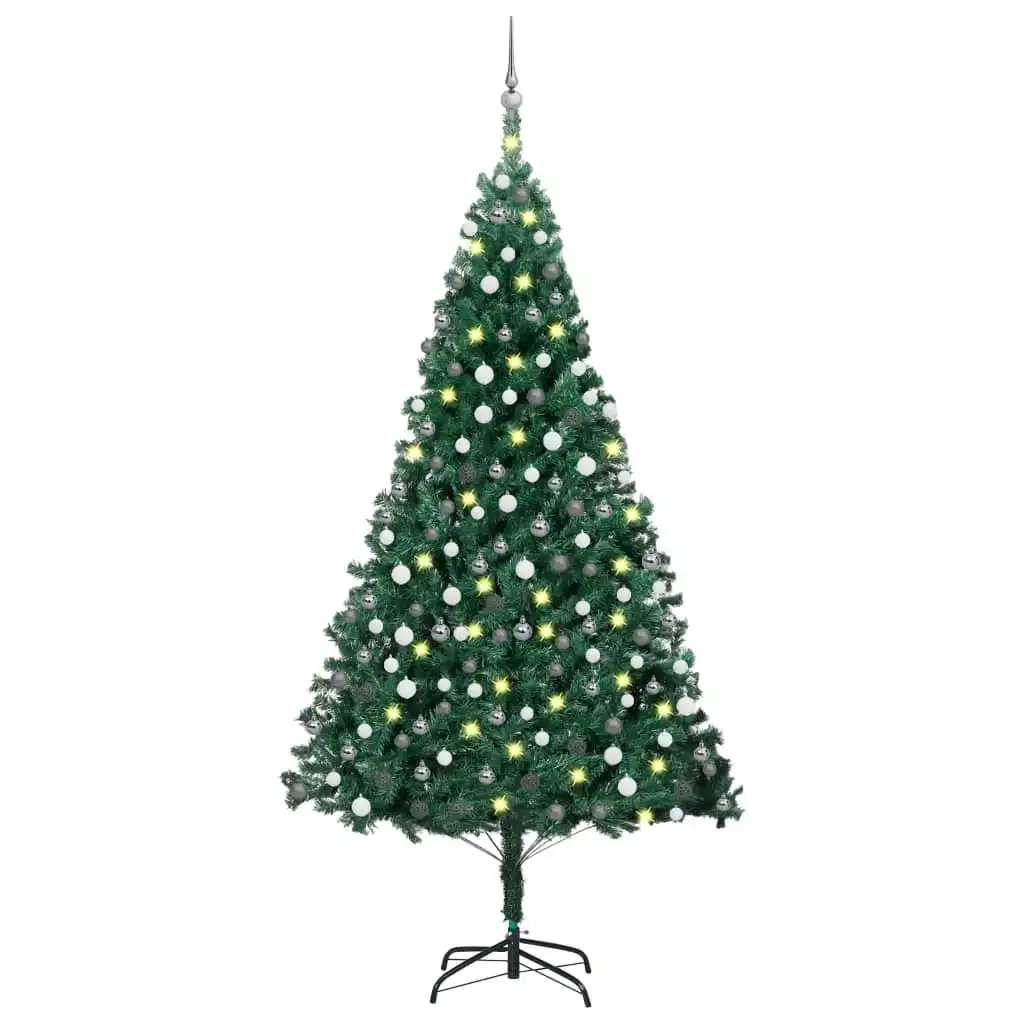 Artificial Pre-lit Christmas Tree with Ball Set Green 240 cm 3077710