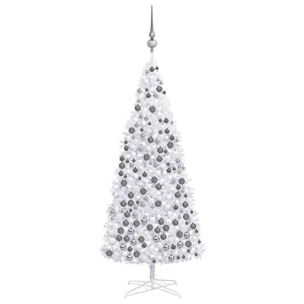 Artificial Pre-lit Christmas Tree with Ball Set LEDs 400 cm White 3077887