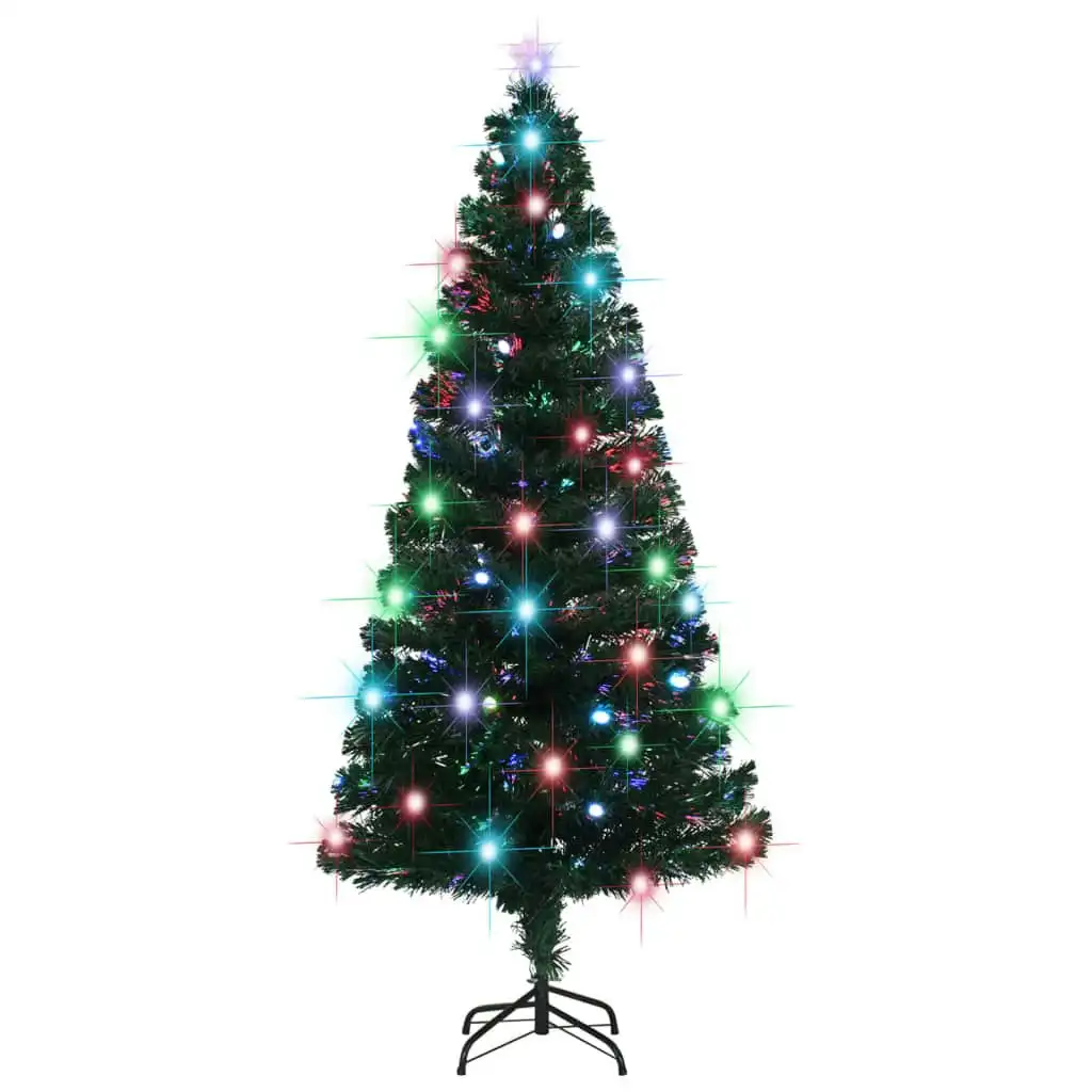 Artificial Pre-lit Christmas Tree with Stand 180 cm Fibre Optic 329074