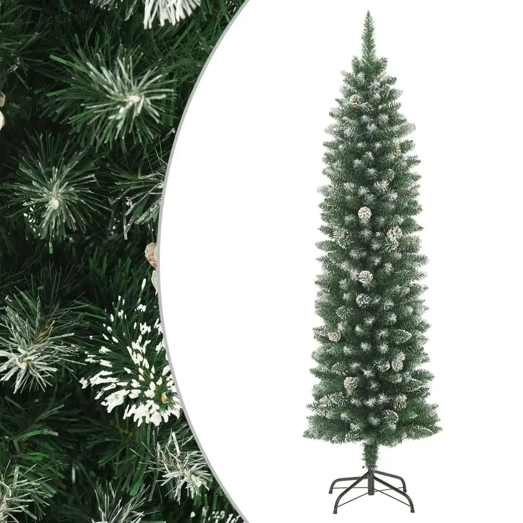 Artificial Slim Christmas Tree with Stand 150 cm PVC 345165