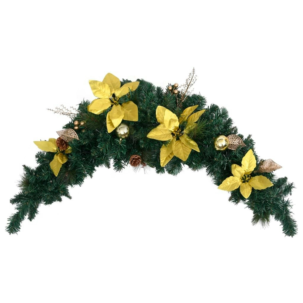 Christmas Arch with LED Lights Green 90 cm PVC 321519