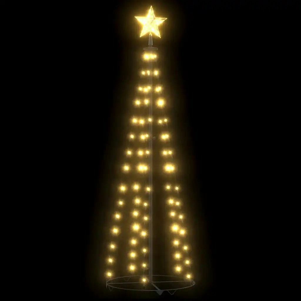 Christmas Cone Tree Warm White 84 LEDs Decoration 50x150 cm 328692