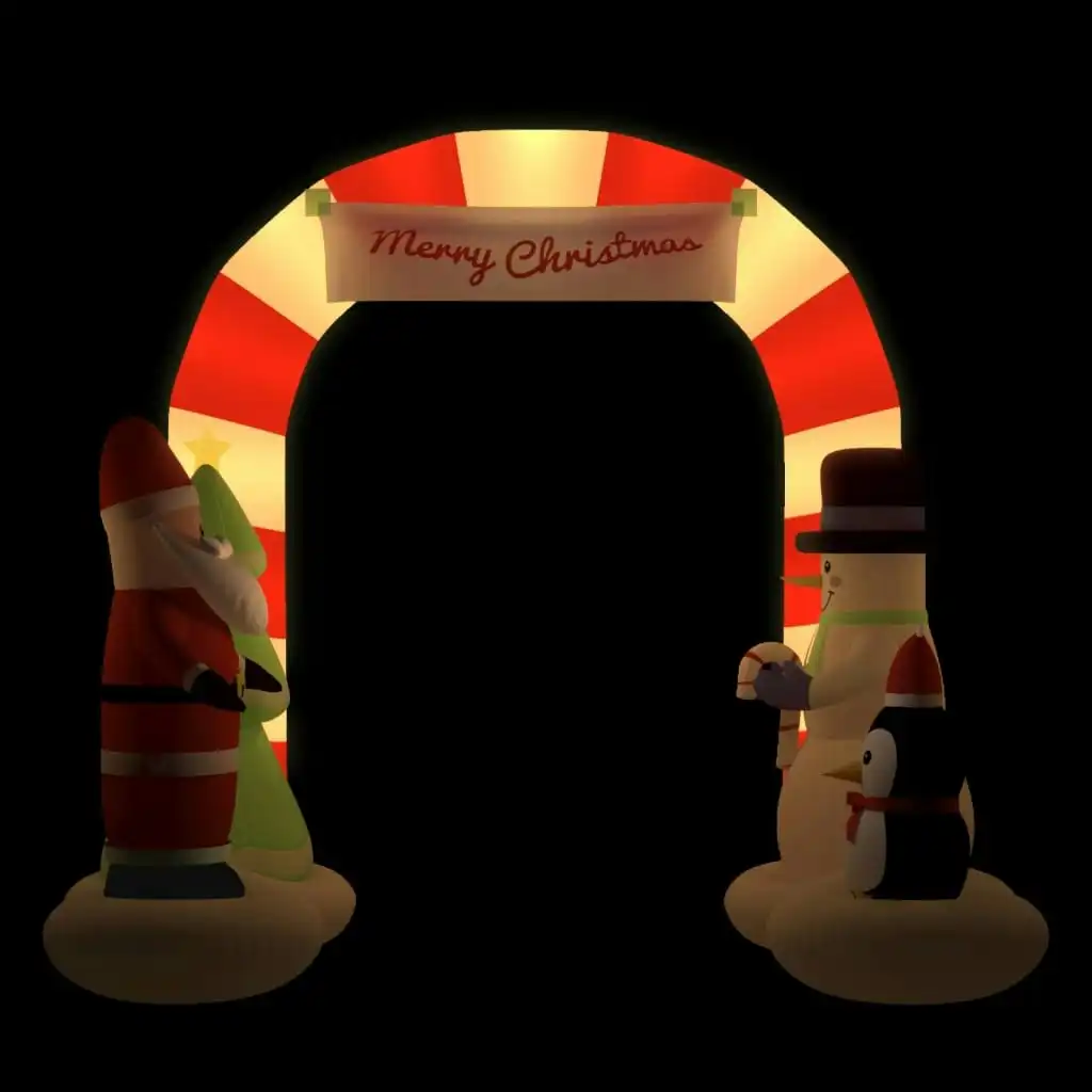 Christmas Inflatable Santa & Snowman Arch Gate LED 260 cm 345317