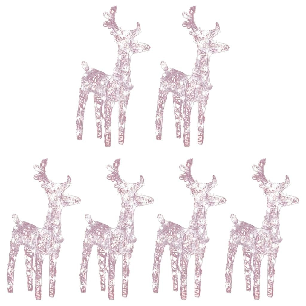 Christmas Reindeers 6 pcs Warm White 240 LEDs Acrylic 3154253