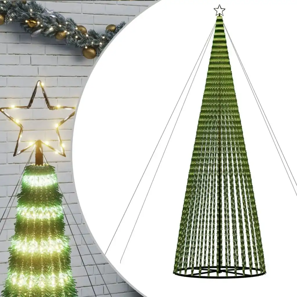 Christmas Tree Light Cone 1544 LEDs Warm White 500 cm 358161