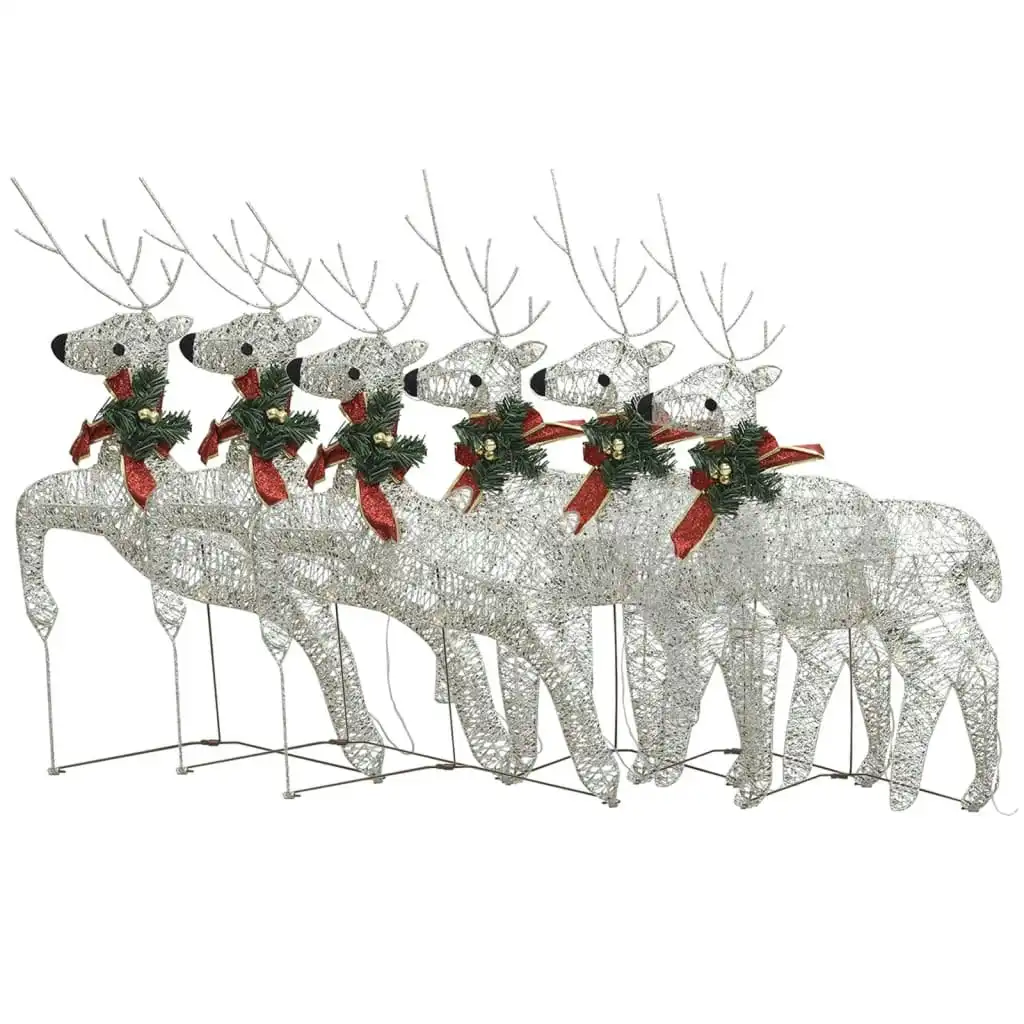 Christmas Reindeers 6 pcs Gold 120 LEDs 3154265