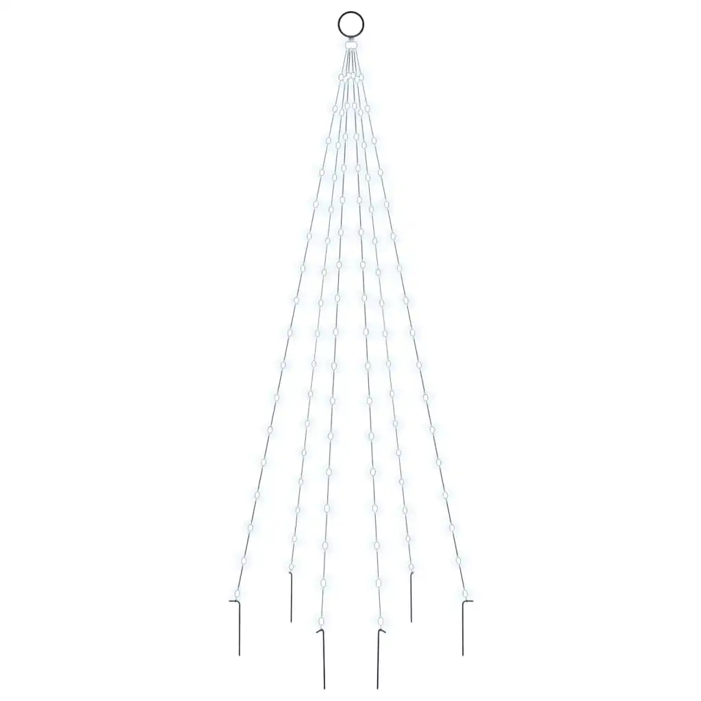 Christmas Tree on Flagpole Cold white 108 LEDs 180 cm 343519