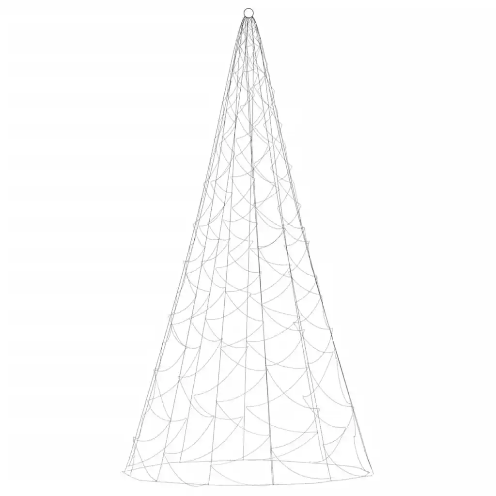 Christmas Tree on Flagpole Warm White 500 LEDs 300 cm 343728