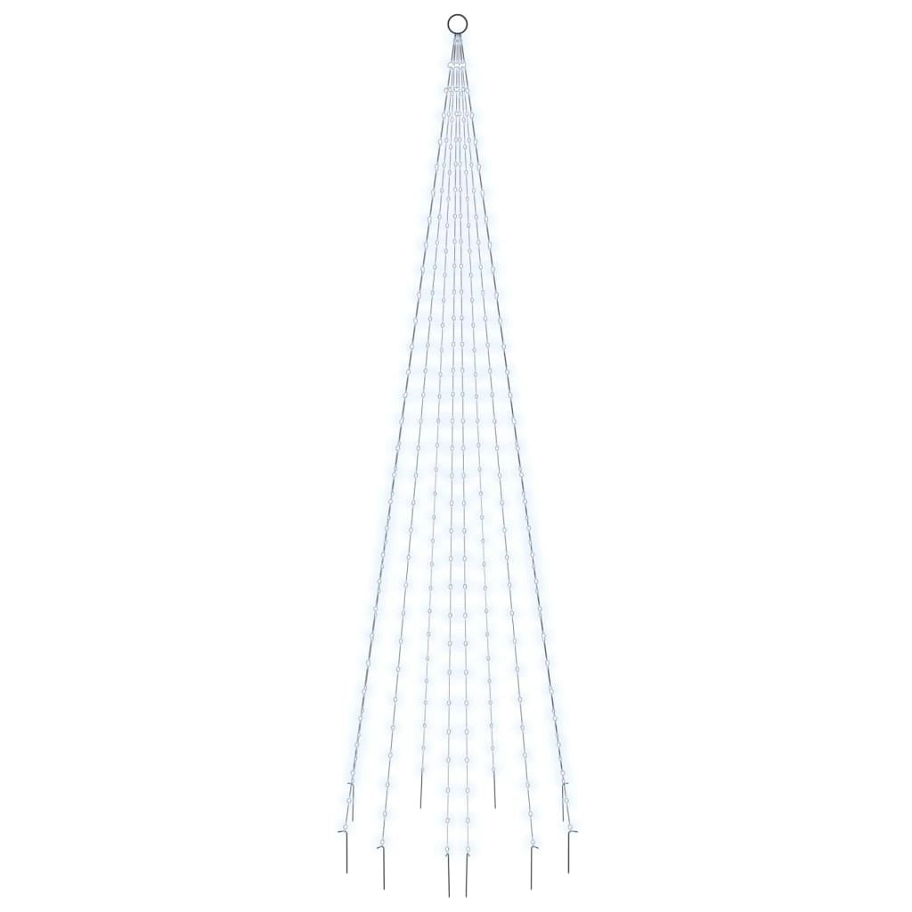 Christmas Tree on Flagpole Cold white 310 LEDs 300 cm 343523