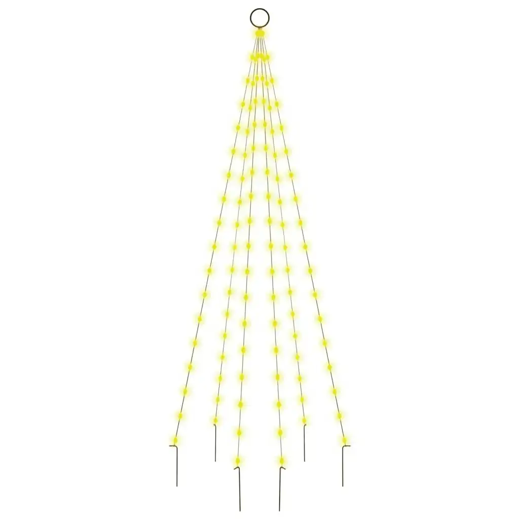 Christmas Tree on Flagpole Warm White 108 LEDs 180 cm 343518