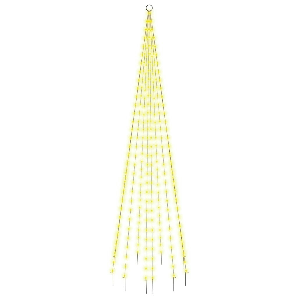 Christmas Tree on Flagpole Warm White 310 LEDs 300 cm 343522