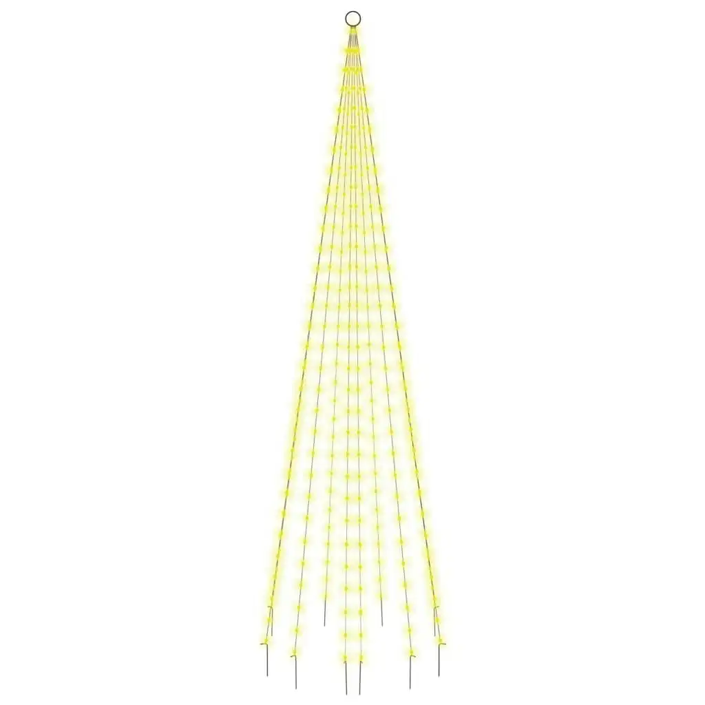 Christmas Tree on Flagpole Warm White 310 LEDs 300 cm 343522