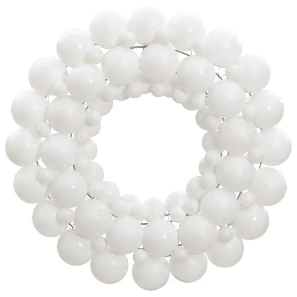 Christmas Wreath White 45 cm Polystyrene 356126