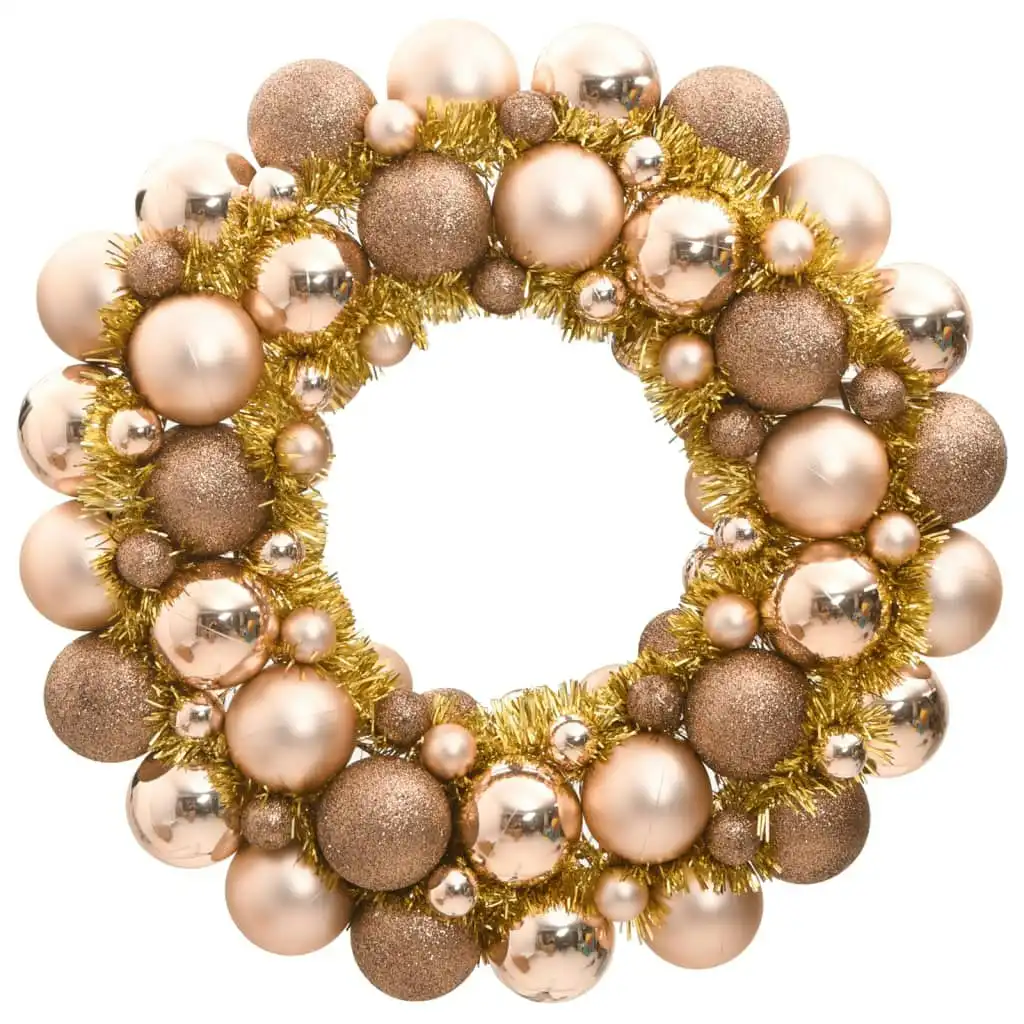 Christmas Wreath Rose Gold 45 cm Polystyrene 356123