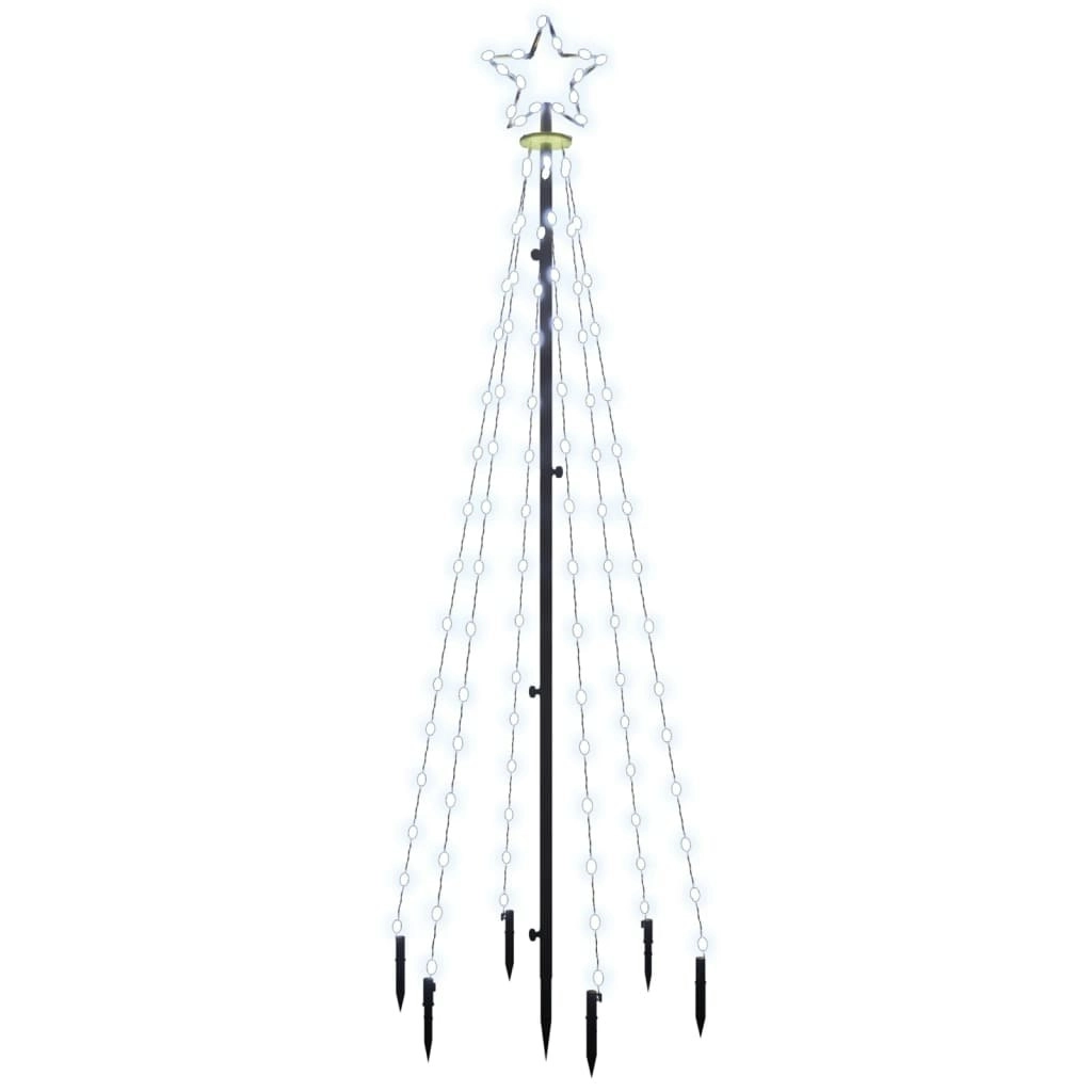 Christmas Tree with Spike Cold White 108 LEDs 180 cm 343551