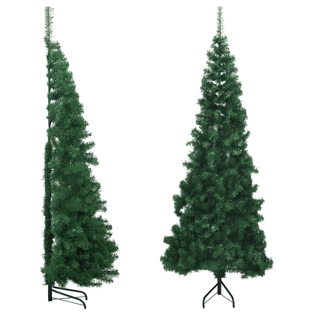 Corner Artificial Christmas Tree Green 240 cm PVC 329166