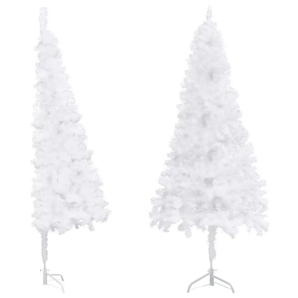 Corner Artificial Christmas Tree White 240 cm PVC 329171