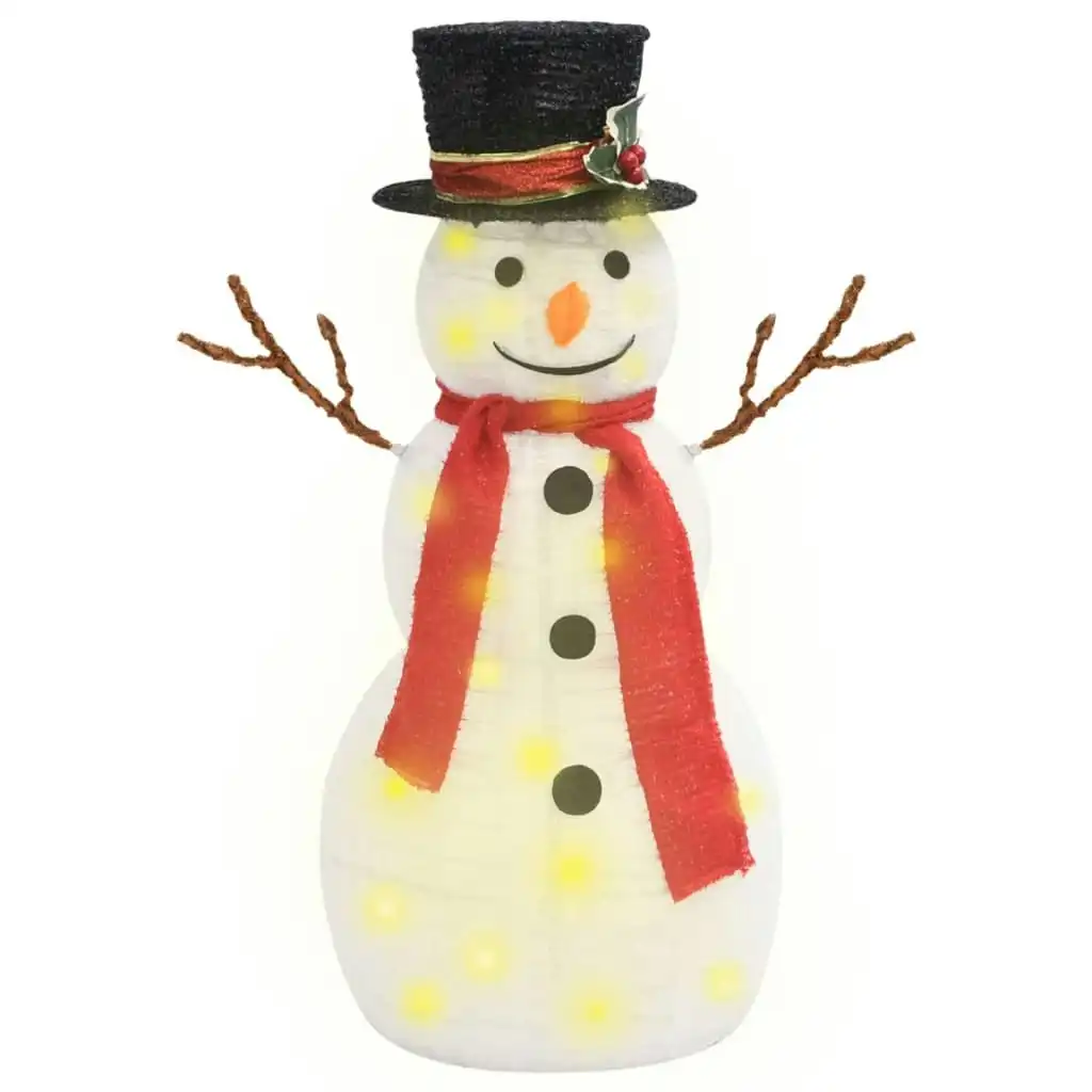 Decorative Christmas Snowman Figure with LED Luxury Fabric 60cm 329759