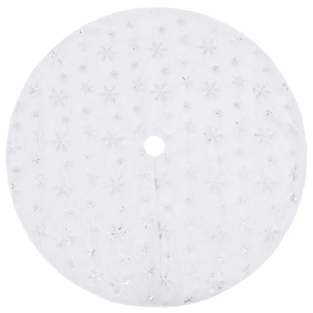 Luxury Christmas Tree Skirt White 122 cm Faux Fur 330273